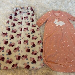 bundle of two fleece sleep sacks, 6-12m.